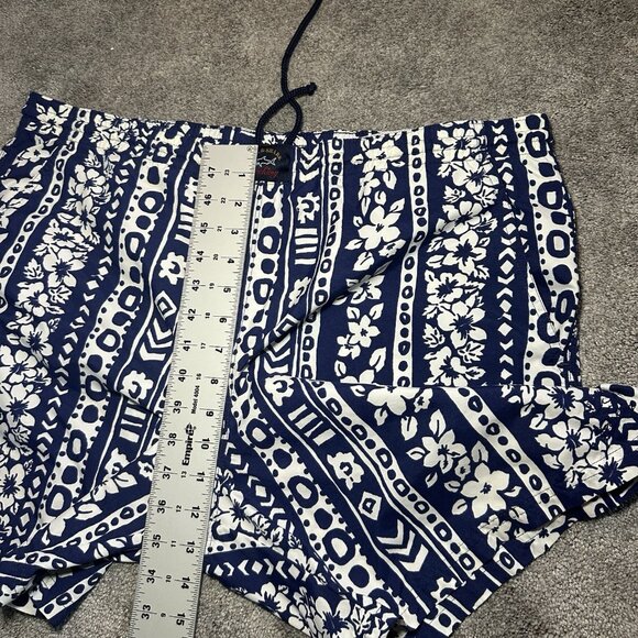 Paul Shark Yachting Nylon Swim Trunks Men L Large Blue Floral Lined Shorts - Picture 14 of 15